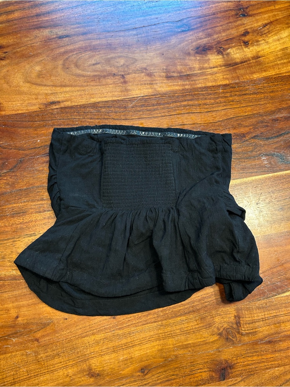 Free people black side tie cropped tube top - Picture 3 of 6